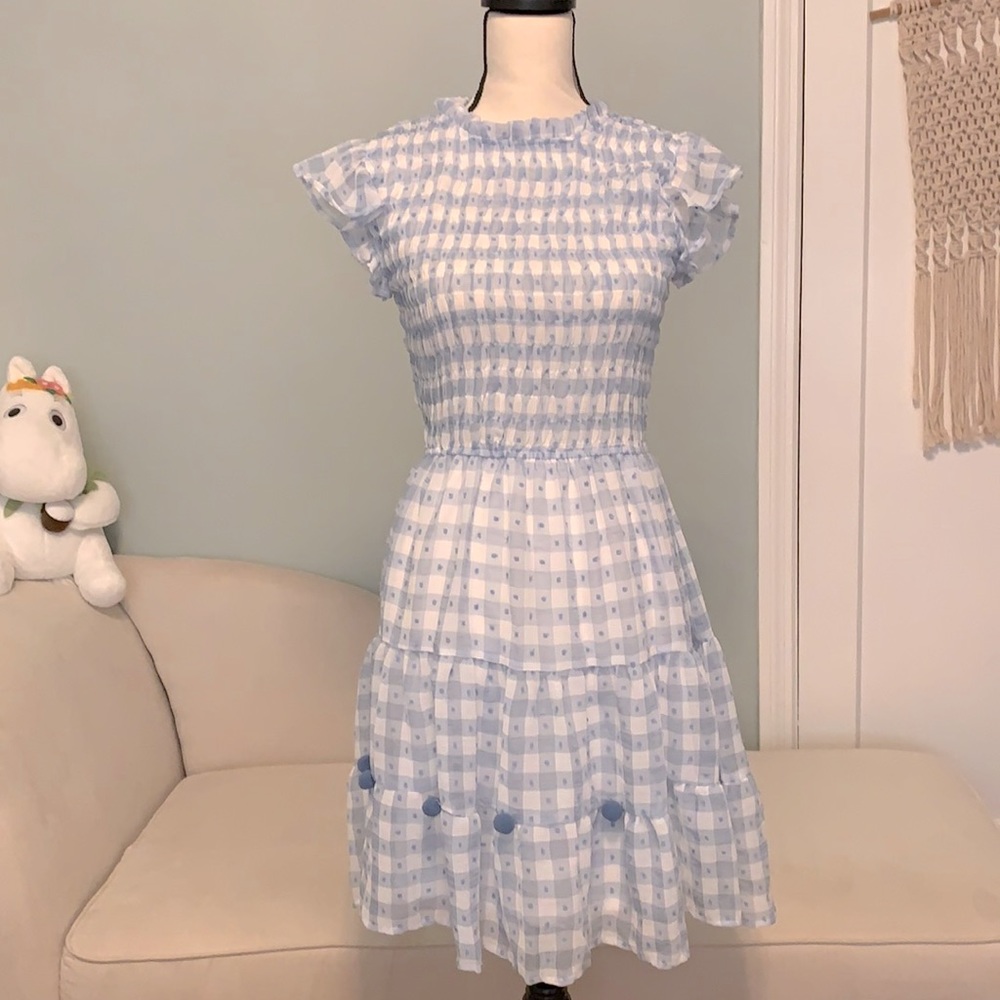 Summer Picnic Gingham Mini Dress
